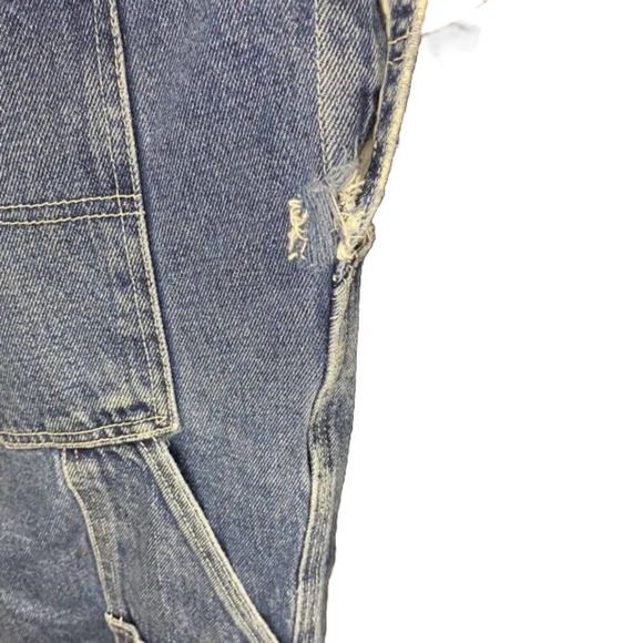 90s Vintage Guide Gear Denim Coveralls‎ Overalls Outerwear VTG 2XL Distressed - Picture 11 of 12